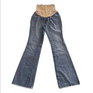 Indigo Blue Maternity Jeans Womens Size Small Semi-Flare Light Blue